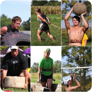 Strongman competition during endurance race