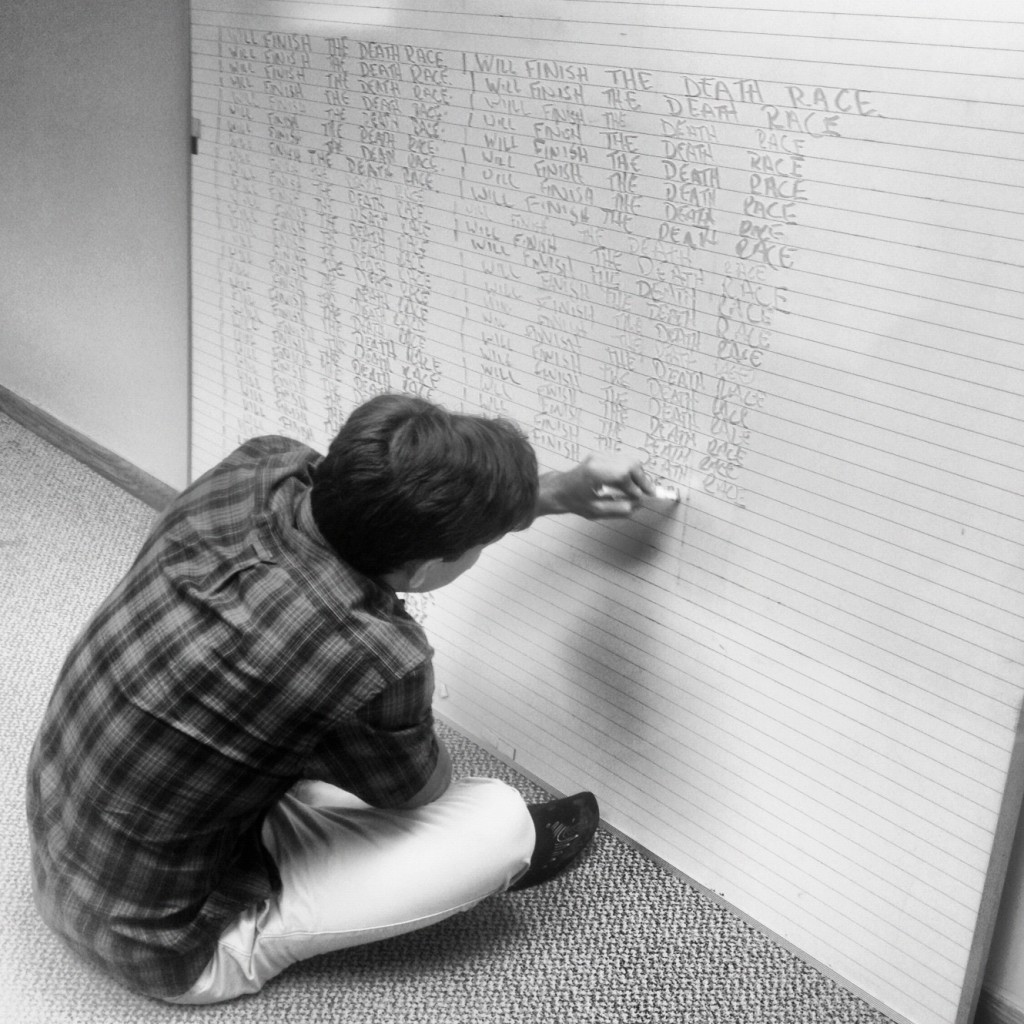I will finish the death race dry erase board Bart simpson moment